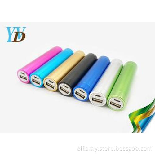 Aluminum Round Tube 1500 mAh Cellphone Fast Charging Univer